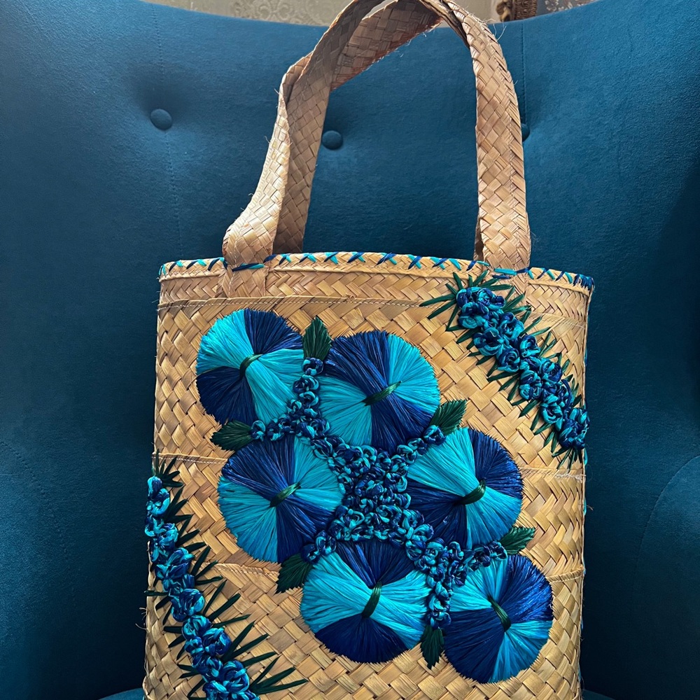 Vintage Straw Bag - Picture 6 of 7